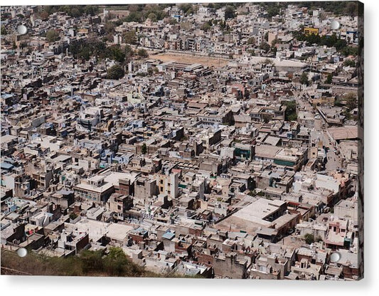 Dense Urban Landscape Aerial View - Acrylic Print