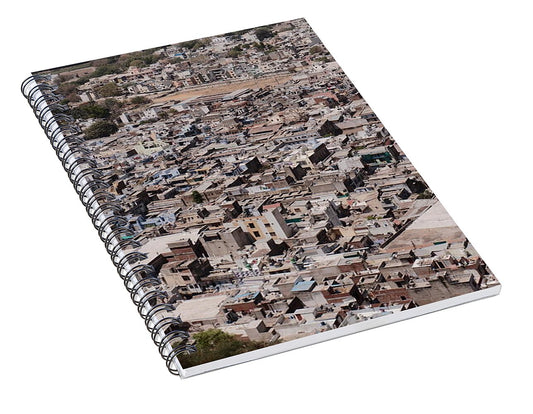 Dense Urban Landscape Aerial View - Spiral Notebook