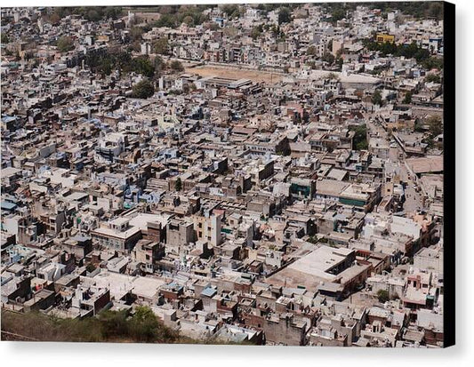 Dense Urban Landscape Aerial View - Canvas Print