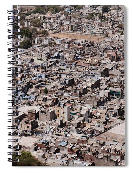 Dense Urban Landscape Aerial View - Spiral Notebook