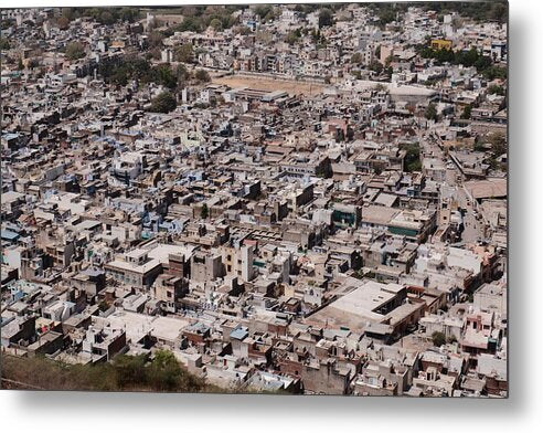 Dense Urban Landscape Aerial View - Metal Print