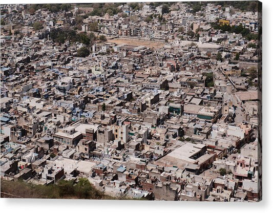 Dense Urban Landscape Aerial View - Acrylic Print
