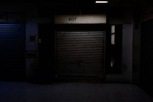 Dimly Lit Exit Doorway - Art Print