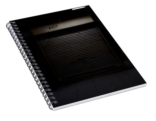 Dimly Lit Exit Doorway - Spiral Notebook