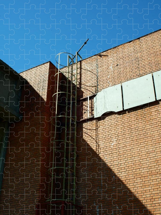 Industrial Ladder and Red Brick Wall - Puzzle