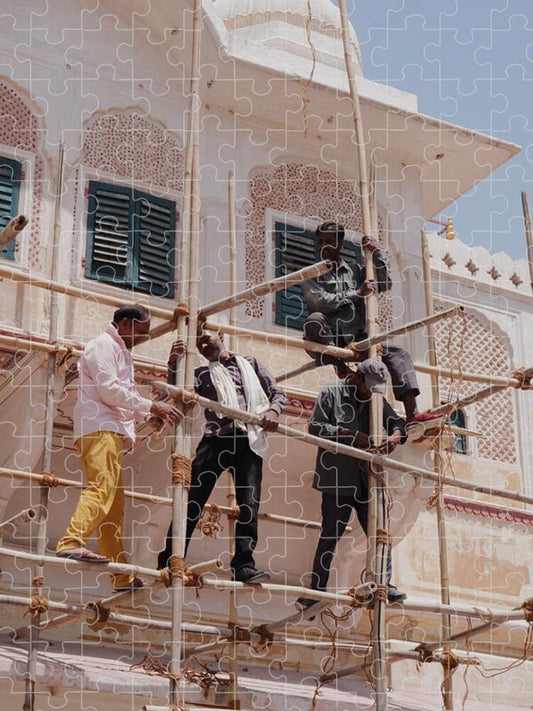 Jaipur Workers on Scaffolding - Puzzle