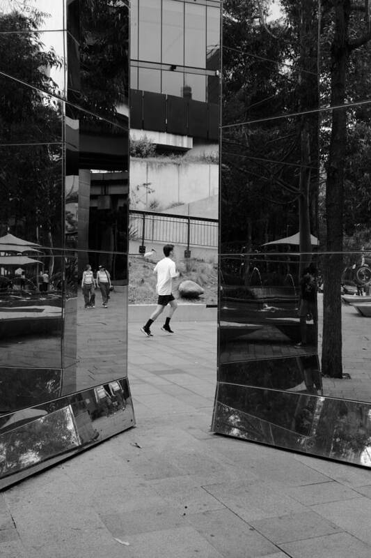 Reflective Urban Alleyway - Art Print