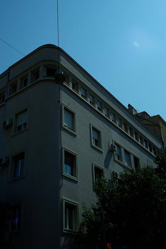 Street Corner Building Under Blue Sky - Art Print
